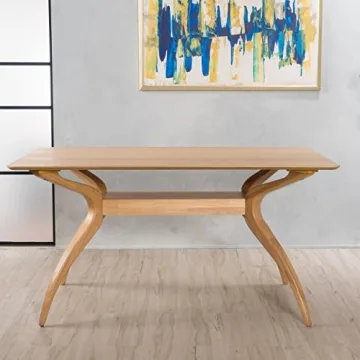 Christopher Knight Home Salli Wood Dining Table - Stylish Natural Oak Finish