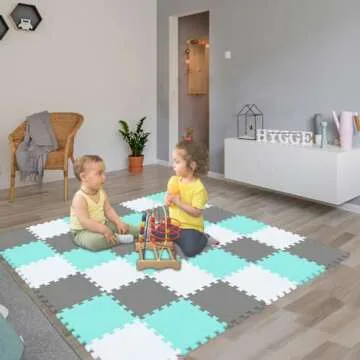 qqpp EVA Rubber Interlocking Foam Floor Mats for Safe Play