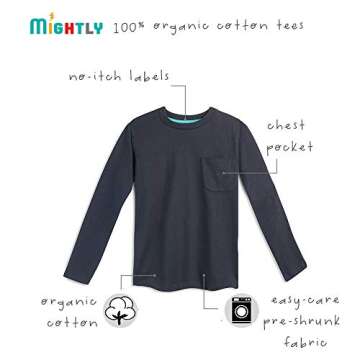 Mightly Boys & Girls Long Sleeve Organic Cotton Shirts