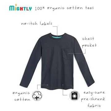 Mightly Boys & Girls Long Sleeve Organic Cotton Shirts