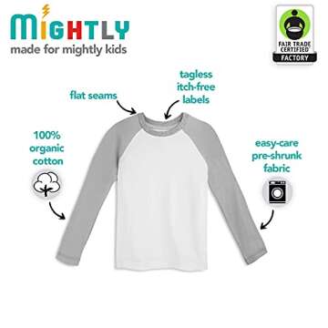 Mightly Boys & Girls Long Sleeve Organic Cotton Shirts