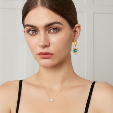 Hypoallergenic Gold Dangle Turquoise Earrings for All
