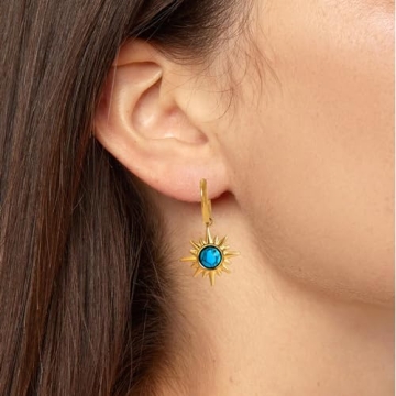 Hypoallergenic Gold Dangle Turquoise Earrings for All