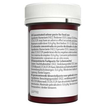 Vibrant Sugarflair Christmas Red Edible Colour for Baking