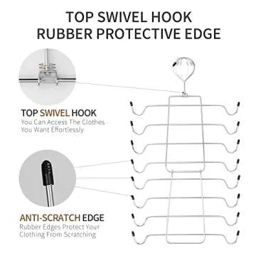 PODATOL Tank Top Hanger - Space-Saving Closet Organizer