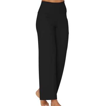 Sunzel Wide Leg Pants Women High Waist Yoga Pants with Pockets Stretch Loose Comfy Casual Lounge Swe...