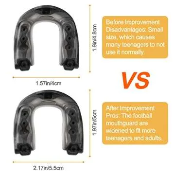 2Pack Football Mouth Guard with Strap, Upgrade Soft Youth Mouth Guard Football Mouthpiece, Professional Mouth Guard Sports for Boxing, MMA, Hockey, Rugby, Basketball for Adult & Youth (Black)