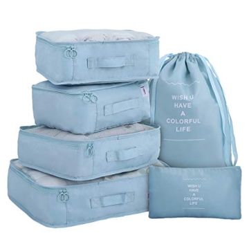 OEE 6 pcs Luggage Packing Organizers for Savvy Travelers