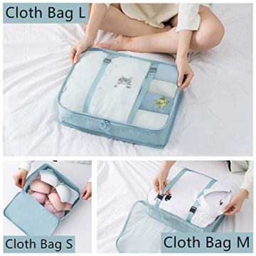 OEE 6 pcs Luggage Packing Organizers for Savvy Travelers