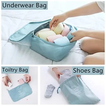 OEE 6 pcs Luggage Packing Organizers for Savvy Travelers