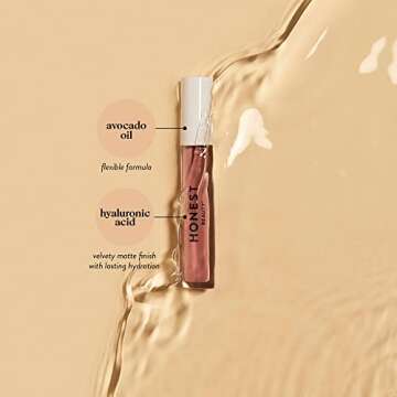Honest Beauty Hydrating Liquid Lipstick with Hyaluronic Acid + Avocado Oil | EWG Verified, Vegan + Cruelty Free | Love, .12 fl oz