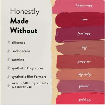 Honest Beauty Hydrating Liquid Lipstick with Hyaluronic Acid + Avocado Oil | EWG Verified, Vegan + Cruelty Free | Love, .12 fl oz