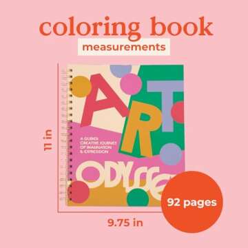 ban.do Coloring Books For Adults with Prompts, Relaxing Activity Book for Women, Guided Creative Jou...