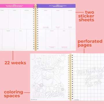 ban.do Coloring Books For Adults with Prompts, Relaxing Activity Book for Women, Guided Creative Journey, Art Odyssey