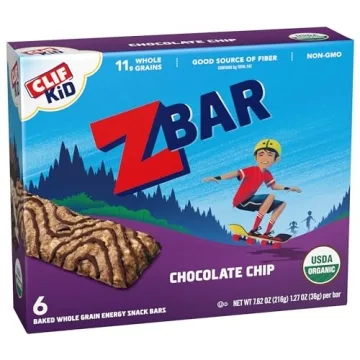 Organic Zbar Chocolate Chip Granola Bars 6 Pack Non-GMO