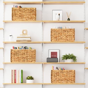 SpaceAid Wicker Storage Baskets Set for Home Organization