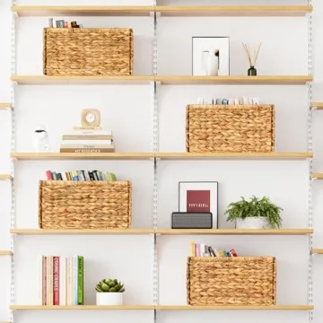 SpaceAid Wicker Storage Baskets Set for Home Organization