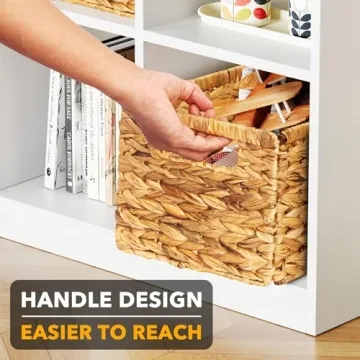 SpaceAid Wicker Storage Baskets Set for Home Organization