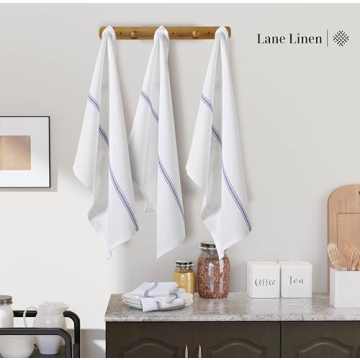 LANE LINEN Kitchen Towels Set - 12 Pack, 100% Cotton