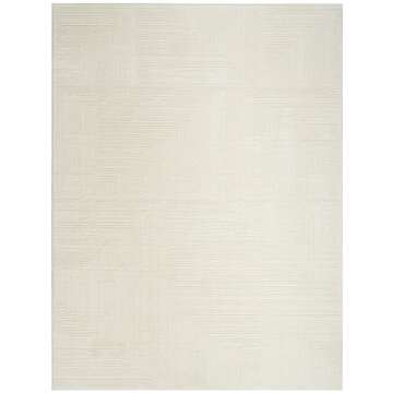 Eco-Friendly Ivory Area Rug for Bedrooms and Living Rooms