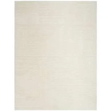 Eco-Friendly Ivory Area Rug for Bedrooms and Living Rooms