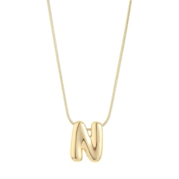 Gold Plated Personalized Initial Necklace N