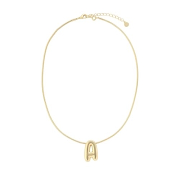 Gold Plated Personalized Initial Necklace N