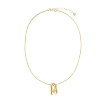 Gold Plated Personalized Initial Necklace N