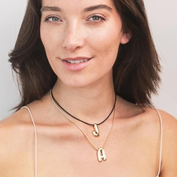 Gold Plated Personalized Initial Necklace N