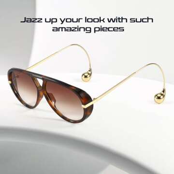 SODQW Oversized Aviator Sunglasses for Trendy Women