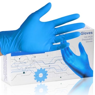 Disposable Nitrile Gloves - 100 Count, Powder-Free