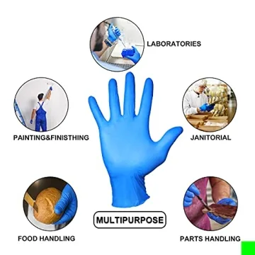 Disposable Nitrile Gloves - 100 Count, Powder-Free