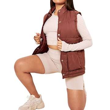 FSHAOES Women's Casual Quilted Fall Puffer Vest - Stylish, Lightweight, & Functional