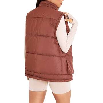 Stylish FSHAOES Women's Lightweight Quilted Puffer Vest