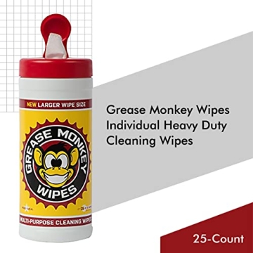 Grease Monkey Wipes Heavy Duty Cleaning Wipes 25-Count Pack of 2