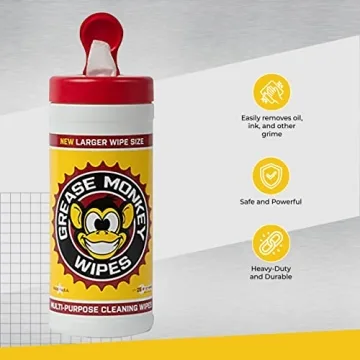 Grease Monkey Wipes Heavy Duty Cleaning Wipes 25-Count Pack of 2