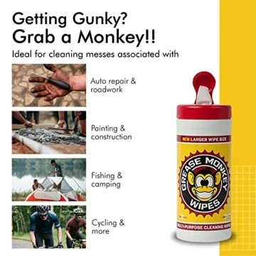 Grease Monkey Wipes Heavy Duty Cleaning Wipes 25-Count Pack of 2