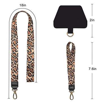 SHANSHUI Phone Strap, Universal Cell Phone Neck Lanyard Wrist Lanyard Tether Lanyard for Smartphone ...