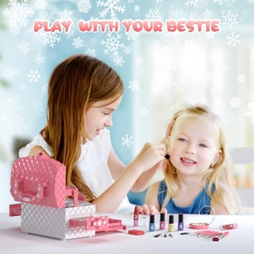 PERRYHOME 56 Pcs Kids Makeup Set for Girls - Safe & Fun