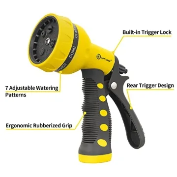 AUTOMAN Garden Hose Nozzle with 7 Adjustable Patterns