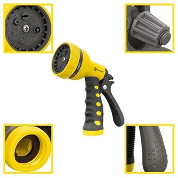 AUTOMAN Garden Hose Nozzle with 7 Adjustable Patterns