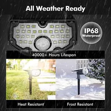 Aloftsun Solar Motion Sensor Outdoor Lights - 2 Pack