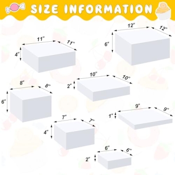 Leinuosen Buffet Risers Set 6-12" Acrylic Display Boxes