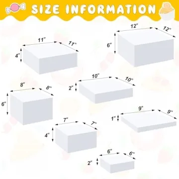 Leinuosen Buffet Risers Set 6-12" Acrylic Display Boxes