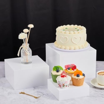 Leinuosen Buffet Risers Set 6-12" Acrylic Display Boxes