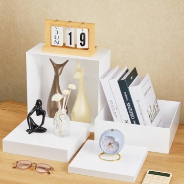 Leinuosen Buffet Risers Set 6-12" Acrylic Display Boxes