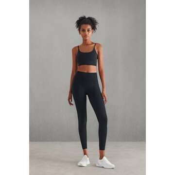 altiland Cami Sports Bra Tank Tops for Women Workout Yoga Athletic Exercise Crop Tops Brami (Black, Medium)