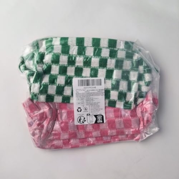 Stylish Aucuu Checkered Makeup Bags Set for Travel