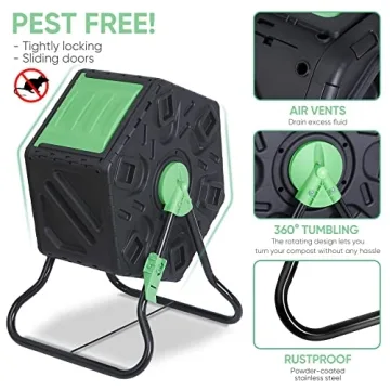 Durable Nouva Compost Bin for Efficient Organic Waste Recycling