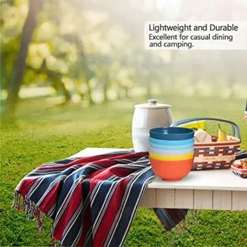 Homestockplus Unbreakable Cereal Bowls 25 OZ Microwave and Dishwasher Safe BPA-Free Bowl Dessert Bowls for Serving Soup, Oatmeal, Pasta and Salad [Set of 6]